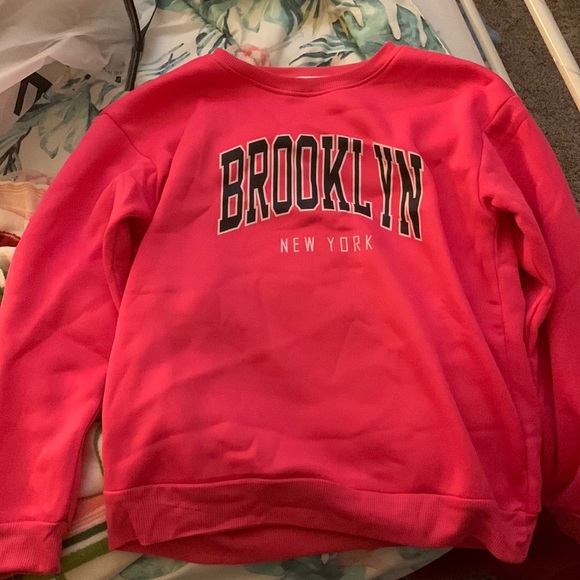 Pink brooklyn sweatshirt hotsell